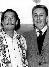 Figure 1: Walt Disney and Salvador Dali, during production of Fantasia